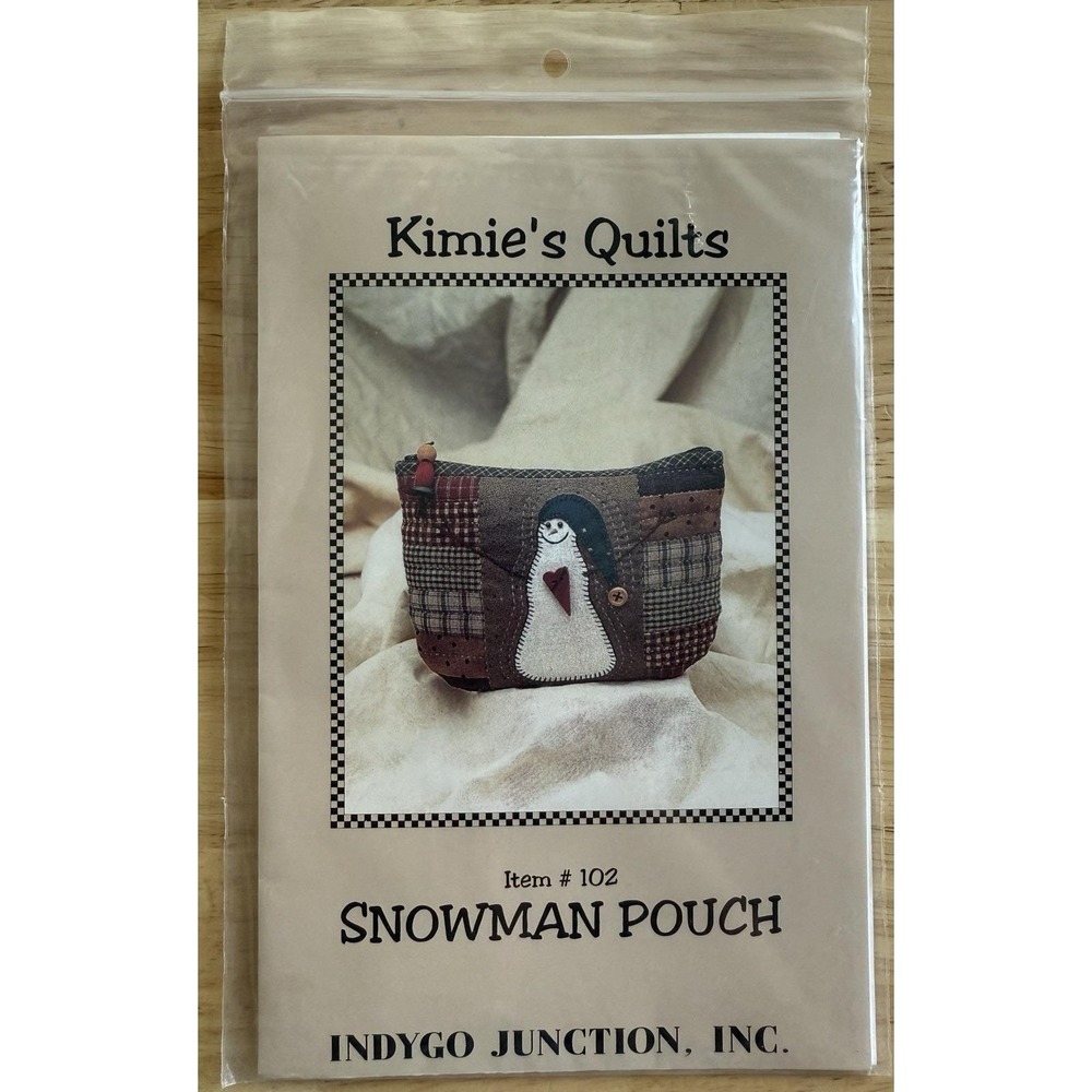 SNOWMAN POUCH Kimie's‎ Quilts, Indygo Junction Craft Pattern 102
